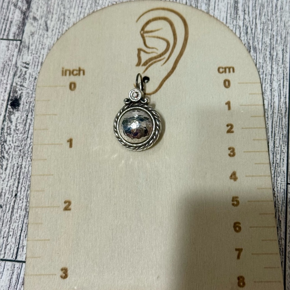 Brighton Elegant Silver Pendant with Crystal Accent